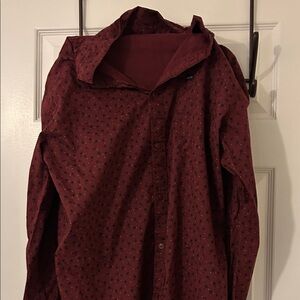 RVCA Men's Burgundy Shirt Jacket